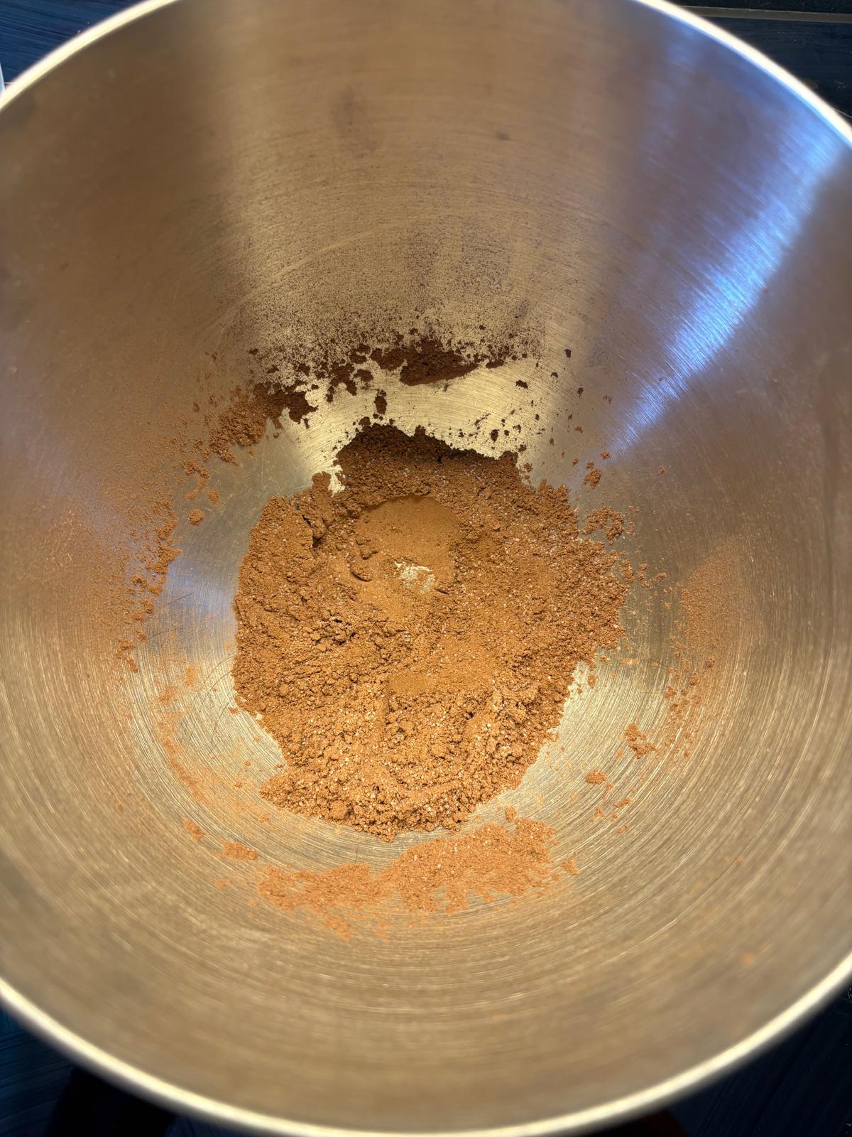 Zutaten sorgfältig gemischt